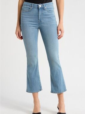 Frame Denim Le Crop Mini Boot jeans in a light blue wash